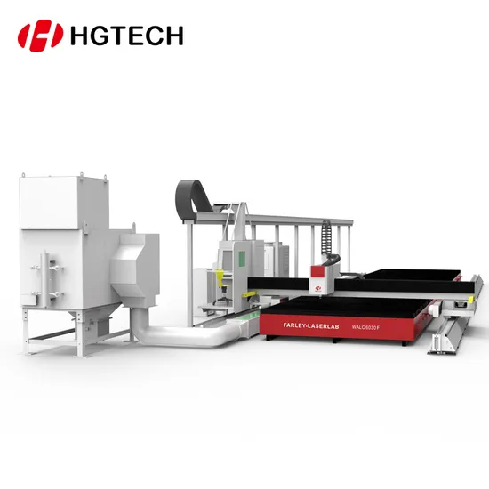 Hgtech CNC Large-Area Five-Axis Groove Cutting Machine CO2 Laser Cutting Machine 1000W 3000W 6000W 12000W 20000W for Plate Bevel Cutting with Factory Price