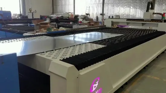 Huaxia Laser 7513 Iron Steel Fiber Laser Cutting Machine 3kw 6kw CNC Laser Production Line for Coil Metal Sheet