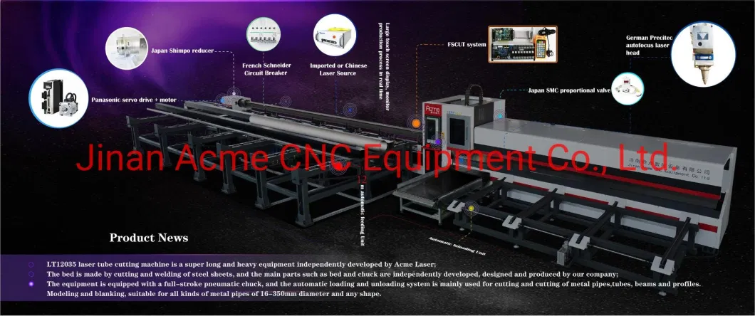 China Manufacturers Pipe Fiber Laser Cutting Machine for Metal Stainless Steel Small/Big Diameter Tube Cutter with Low Price