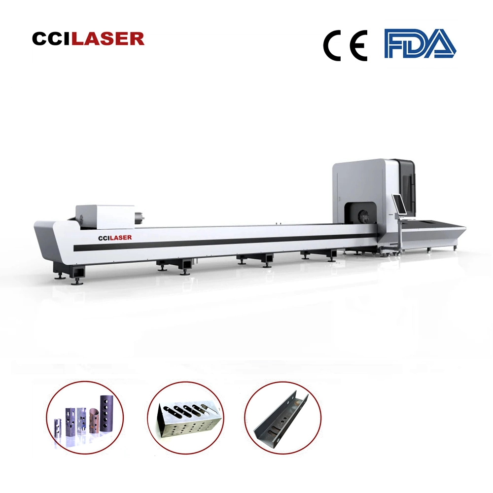 Ccilaser P Series Carbon Steel Stainless Steel Pipe Small Fiber Laser Cutter 1500W