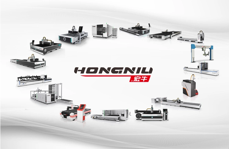 Hongniu High Speed Small Fiber Laser Cutting Machine Laser Cutter for Metal Plate and Tube